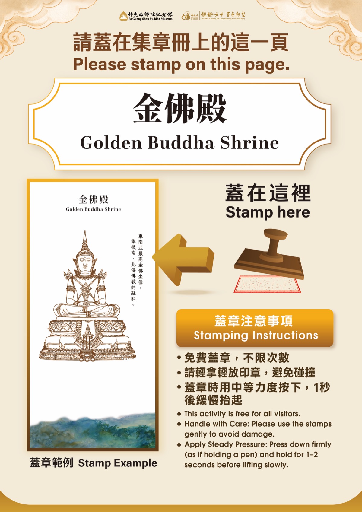 D2 金佛殿集章位置說明