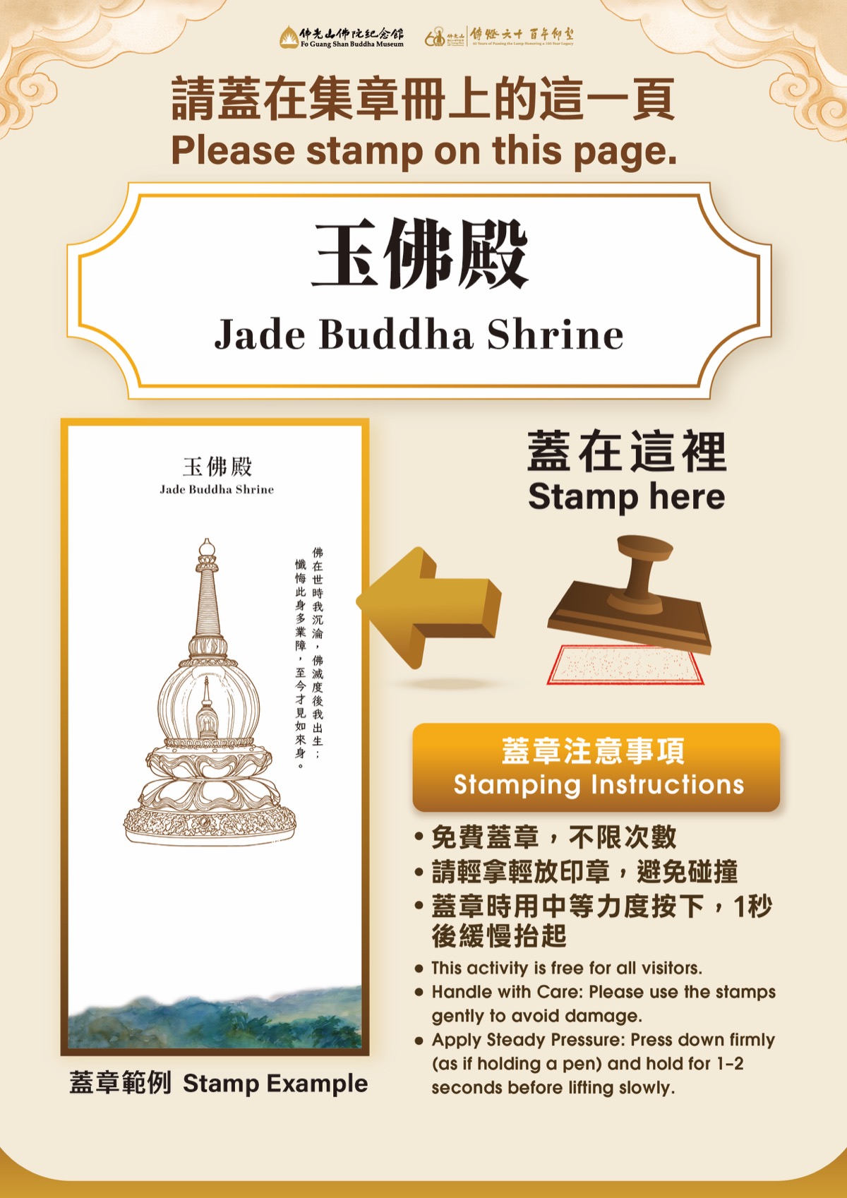 D3 玉佛殿集章位置說明