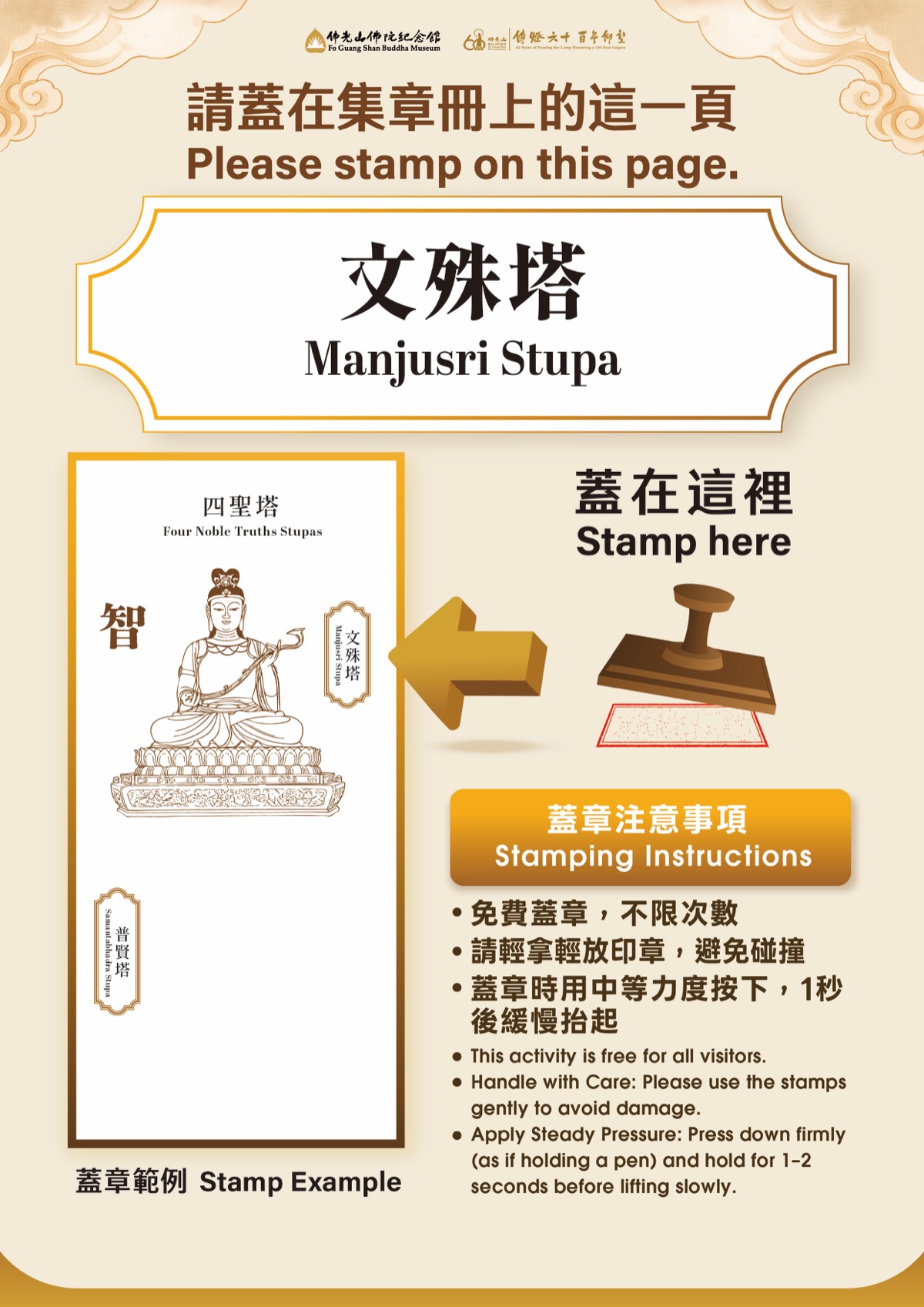 D5 文殊塔集章位置說明